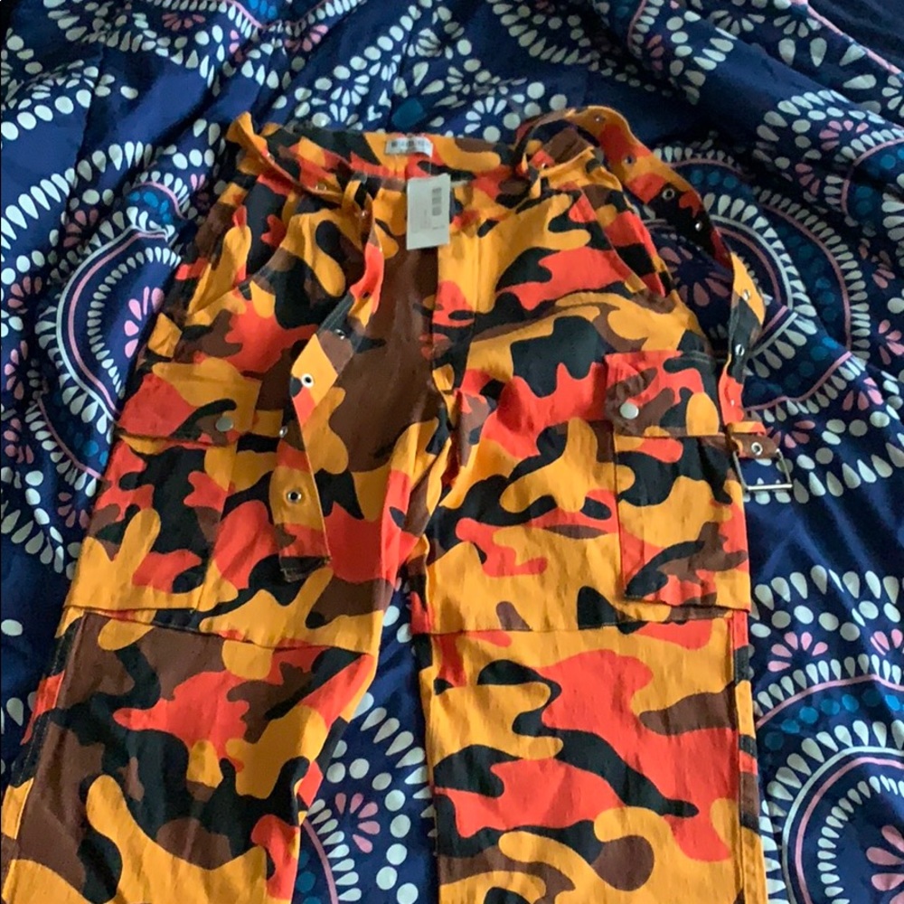 Orange camo pants